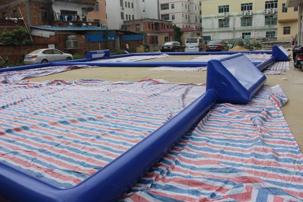 Campo de futebol inflável personalizado de 24m x de 18m/campo de futebol para a bola da bolha