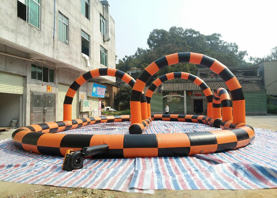 China Campo de esportes inflável do PVC de Plato 0.55mm, trilha 22mL*15mW*4mH da bola do hamster de Inflatabel fornecedor