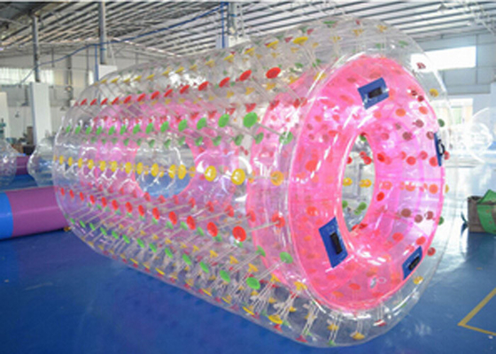 China Rolo inflável cor-de-rosa 2.4m*2.2m*1.6m da água, brinquedos infláveis da água para o lago fornecedor