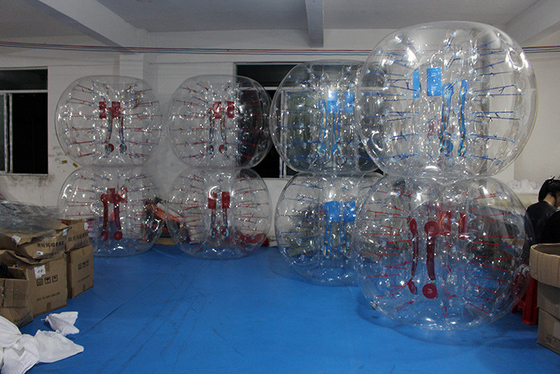 China Diâmetro inflável do PVC 1.5m do futebol 0.8mm da bolha da bola abundante clara fornecedor